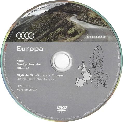 AUDI DVD Navigacija RNS-E Zapadna Evropa 2017